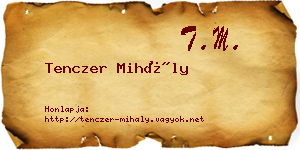 Tenczer Mihály névjegykártya