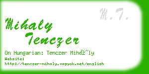 mihaly tenczer business card